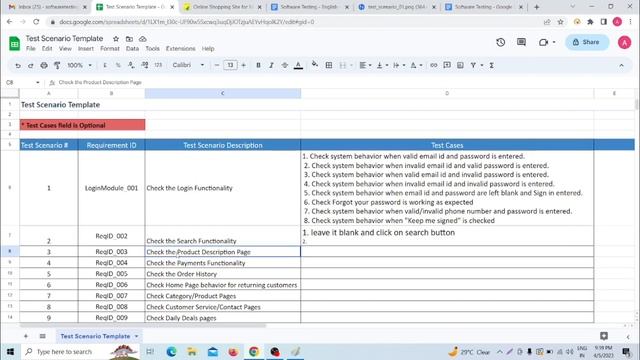 manual software testing training | how to create test scenarios in excel | test scenario template