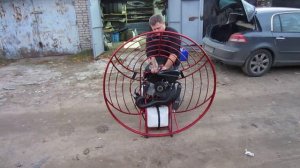 Первый запуск парамотора Moster 185 Aerosport