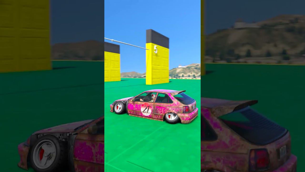 КАК ДАЛЕКО ПРОЕДЕТ ЧИТ ТАЧКА ПОД САМЫМ НИЗКИМ ШЛАГБАУМОМ? УЗКО НИЗКО В ГТА 5! #shorts смотреть онлайн