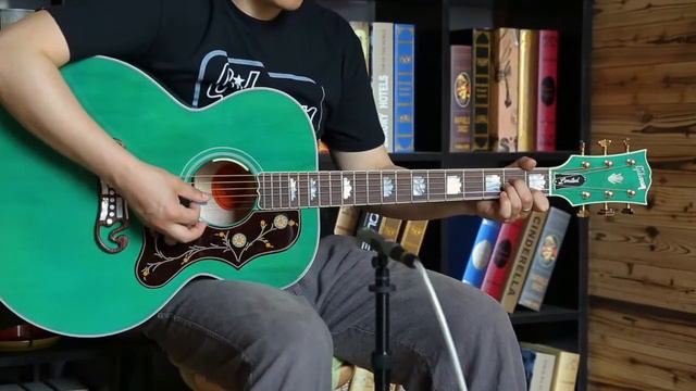 Gibson SJ200 Green guitars review绿水鬼吉他评测 смотреть онлайн