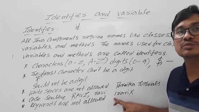 Identifiers in Java | variables in Java | Java Tutorial for Beginners 2023 |  Parnika Tutorials