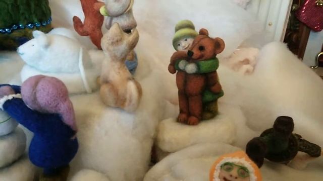 Снежный городок, шерсть, сухое валяние смотреть онлайн