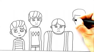 Детский рисунок всмятку - Как нарисовать всмятку - Рисование и раскраска всмятку