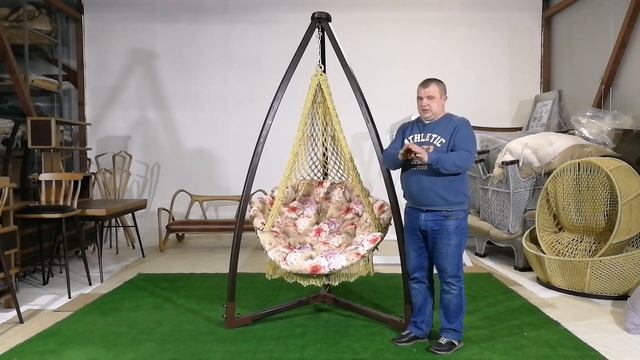 Садовые качели Марко | Каркас №9 - Гамак №9 | Подвесное плетеное кресло | ООО Леда смотреть онлайн