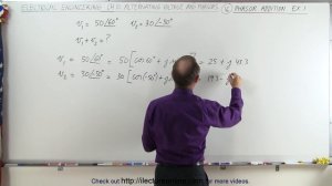 Electrical Engineering: Ch 10 Alternating Voltages & Phasors (16 of 82) Phasor Addition: Ex. 1