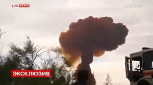 Падение ракеты-носителя Протон-М (видео очевидцев)