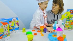 Play Doh Мороженое и Даник с мамой - Весёлое видео для детей с игрушками Плей До Кухня