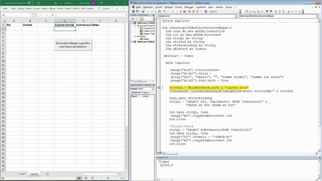 161. Excel-VBA: Durch die Hintertür - Zugriff auf eine geschlossen Arbeitsmappe über ADO & SQL