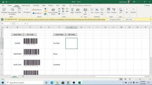 How to create Bar code and QR code in Excel