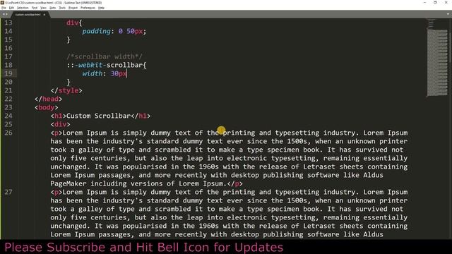 CSS Custom Scrollbar | how to customize scrollbar using css | csPoint web designing tutorials