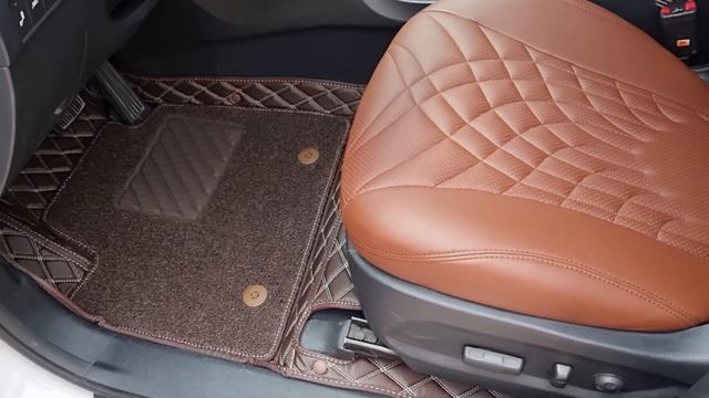 Чехлы Hyundai Santa Fe (3) 2012-18 из экокожи от Avto-akcesuar - Темно коричневые (Sport) смотреть онлайн