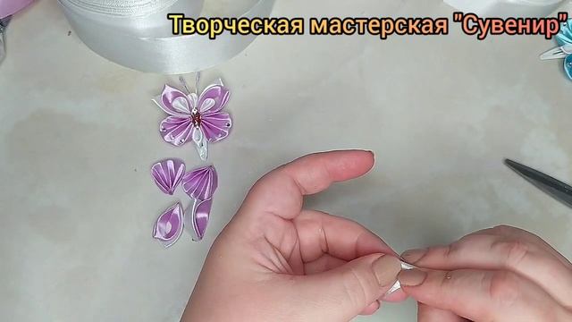 Канзаши. Заколки "Бабочки" для самых маленьких. Мастер класс #мастеркласс  #заколкидляволос #заколк
