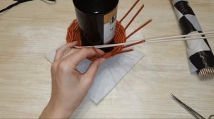 Плетем онлайн Гриб из газетных трубочек 2!