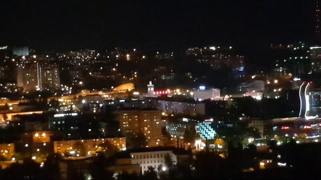 ?ЛАЗАРЕВСКОЕ СОЧИ.Вид на ночной Сочи, с высотки ул.Цурюпы. смотреть онлайн