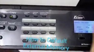 How to default external memory from Kyocera M2040dn machine