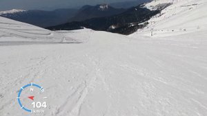 скоростной спуск на лыжах 105 км/ч Роза Хутор по Примуле с Каменного столба