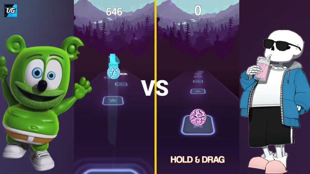Magic Beat Hop Tiles - The Gummy Bear VS Undertale - Megalovania Song | V Gamer