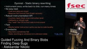 FSec 2016 - Aleksandar Nikolic: Guided Fuzzing And Binary Blobs