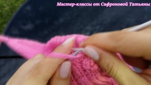 Как связать ДВОЙНЫЕ УШКИ с ЗАВЯЗКАМИ для шапки СПИЦАМИ/МАСТЕР-КЛАСС/DOUBLE EYELETS AND KNITTING TIE