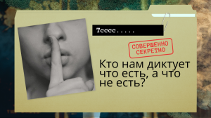 Кто нам диктует что есть, а что не есть?