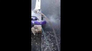 Удаление дорожной разметки водоструйным демаркировщиком Falch