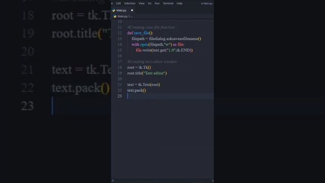 Learn how to create text editor | using Python ?   #python #code #programming