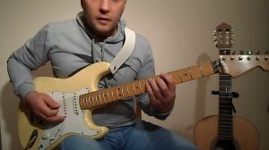 Простой, красивый риф на электрогитаре.Урок