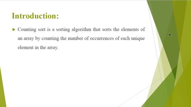 Counting Sort Algorithm Part 1
