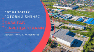 База ГАБ с арендаторами. Готовый бизнес в Тюмени. Лоты от ЦДТ