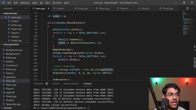 Space Invaders (10/12) - Score and Lives - C++/Raylib - GPS 3.10 - Urdu/اردو смотреть онлайн