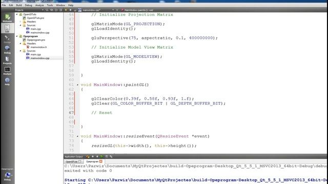 4 Qt5 C++ Opengl Tutorial Rendering 3D Shape In Screen смотреть онлайн