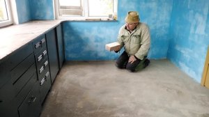 Выравниваем бетонный пол//сухой метод шлифовки пола//