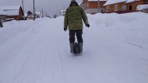 Моно-колесо зимой