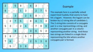 Advanced Sudoku Strategy 2-String Kite Explained