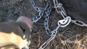 Ставлю цепи на колёса минитрактора Скаут Т-18