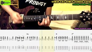 STRAY CAT STRUT Stray Cats GUITAR TAB LESSON TUTORIAL - Brian Setzer Rockabilly Guitar