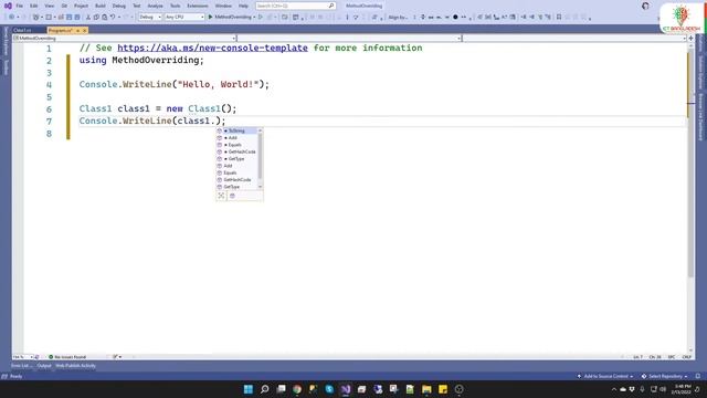 How to Use C# Method Overriding । সি# মেথড ওভাররাইডিং। C# Programming Language Bangla Tutorial । 16