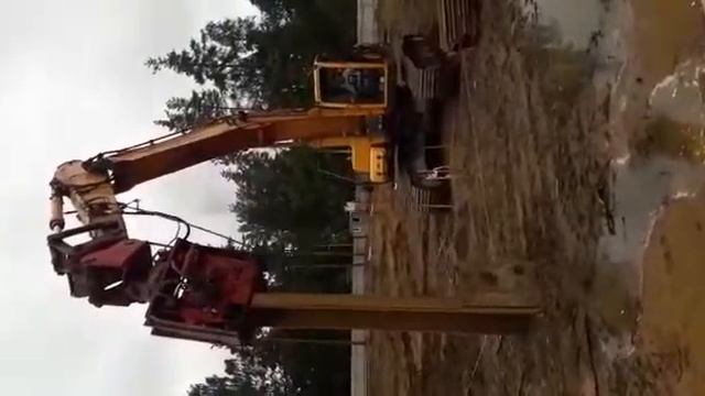 Монтаж шпунтового ограждения