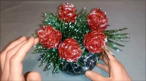 Полярная роза из бисера.Часть 5 - Завершающий урок.