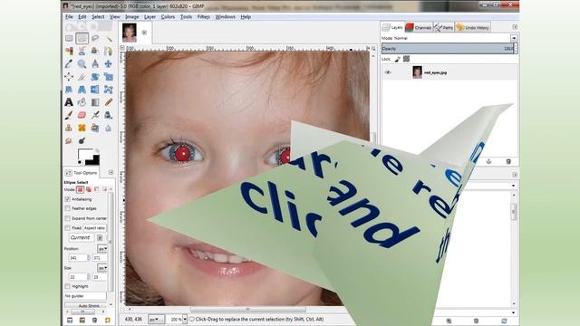 Gimp 2.8 - Red Eye Removal