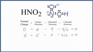 How to Calculate the Formal Charges for HNO2 (Nitrous acid)