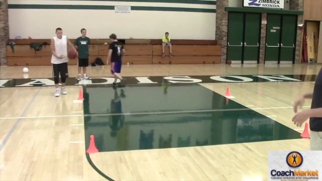 4 Cone Dribbling Game - Fun Basketball Drill смотреть онлайн