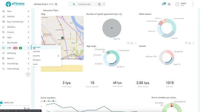eFitness software demo presentation: Solution for boutique fitness studio and gym