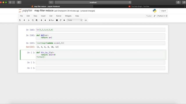 #24 Map Filter Reduce in Python | Use of Lambda functions | Python Tutorials for Beginners in Hindi