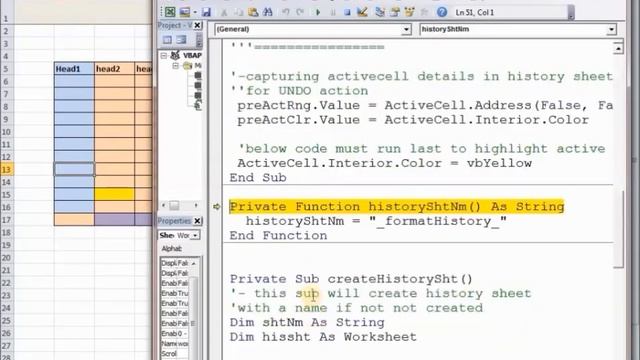 Auto highlight Activecell without erasing past cell colour (Method 1) смотреть онлайн