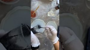 Как сделать подстаканники из эпоксидной смолы , красный цветок?