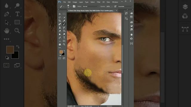 Remove Beard and Mustache Realistically in Adobe Photoshop with Speed Art