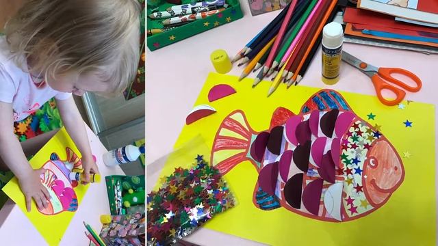 Аппликация "рыбка" смотреть онлайн