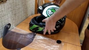 Обзор! Как снять и заменить визор в шлеме интеграл FXW helmet HF-122 за 2 минуты! (HF-111 аналог)