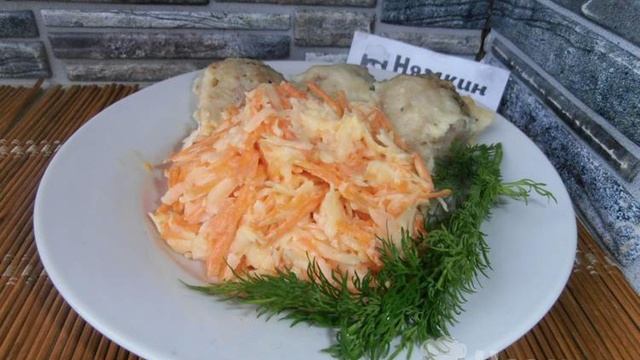 Салат из дайкона с морковью и майонезом